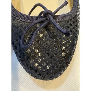 Anniel Ballet Flat Dark Blue Suede w/Darker Stars Size 38/8 Made in Italy